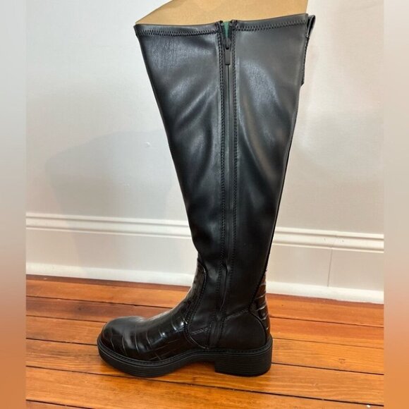 Franco Sarto Black Keaton Wide Calf High Shaft Boot 9 - Picture 11 of 12